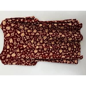 Women's Burgundy Dress with Playful Pattern